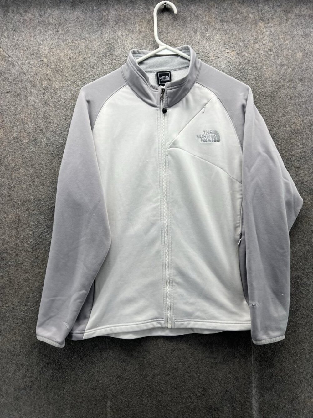 The North Face Jacket Womens Large Gray Apex Softshell Full Zip Hiking Outdoor